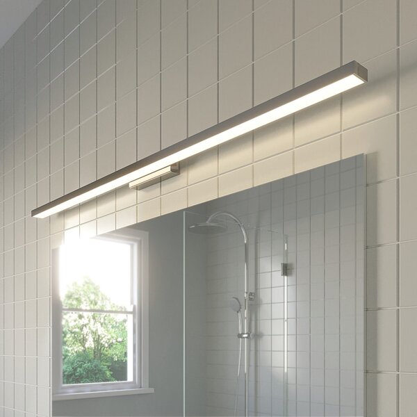 Lindby LED baie și oglindă lumina Alenia, 120 cm, crom, Metalic, Baie, Metal, Modern