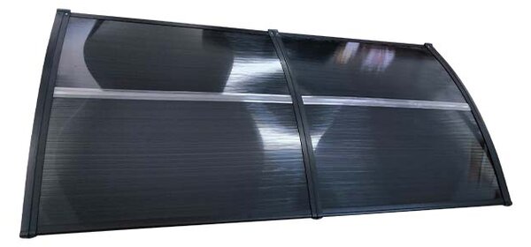 Copertină ECO de ușă 200x100cm marchiză adăpost acoperiș negru-antracit