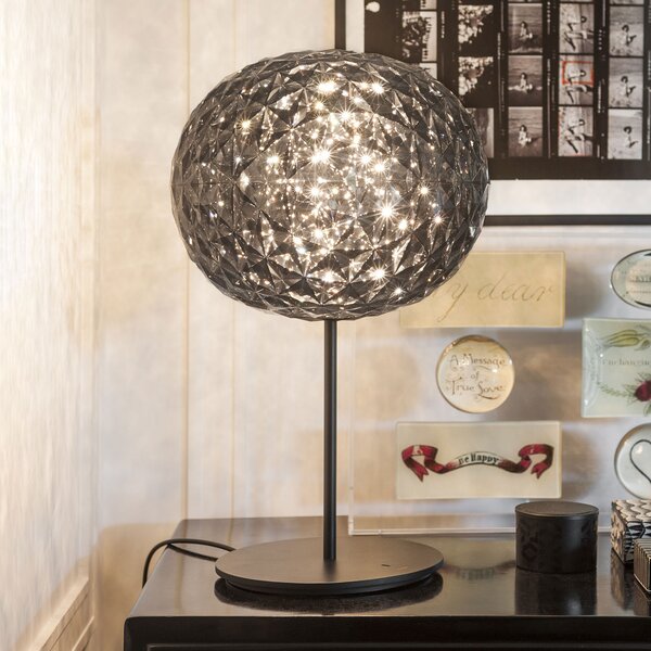 Kartell Planet lampă masă LED cu picior, gri fum, reglabil, Gri, Camera de zi / sufragerie, Plastic, Design