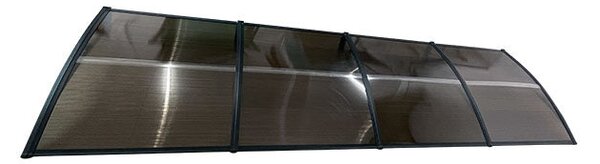 Copertină ECO de ușă 360x150cm marchiză adăpost acoperiș negru-bronz