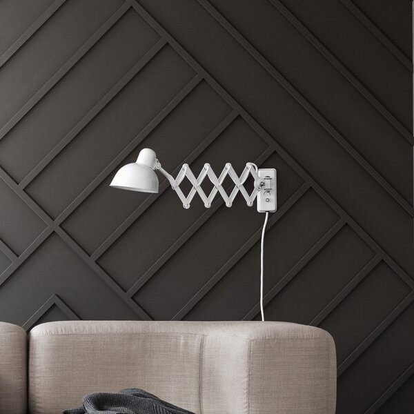 FRITZ HANSEN Kaiser Idell 6718-W lucios alb, reglabil, Alb, Camera de zi / sufragerie, Metal, Design