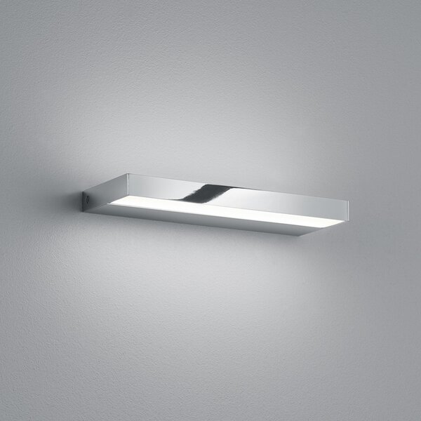 Helestra Slate LED, cromat, 30 cm, Metalic, Baie, Metal, Modern