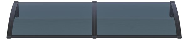 Copertină PRO Alu+Plexiglas de ușă 150x120cm marchiză adăpost acoperiș negru-antracit