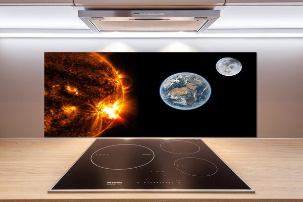 Panou sticlă bucătărie Sistem solar