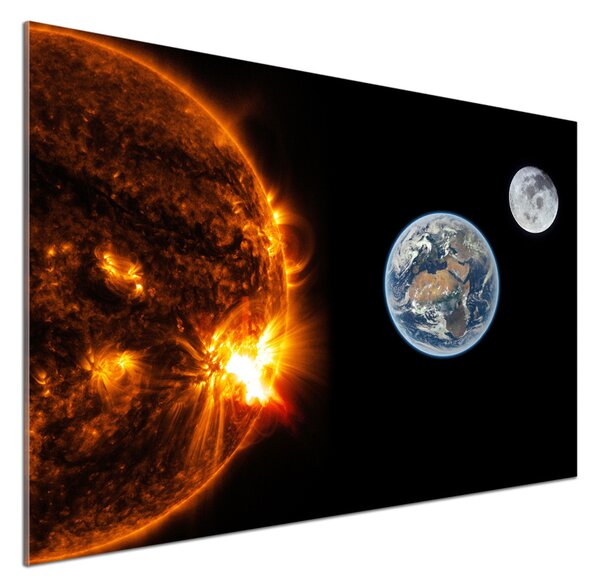 Panou sticlă bucătărie Sistem solar