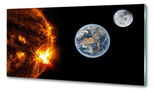 Panou sticlă bucătărie Sistem solar