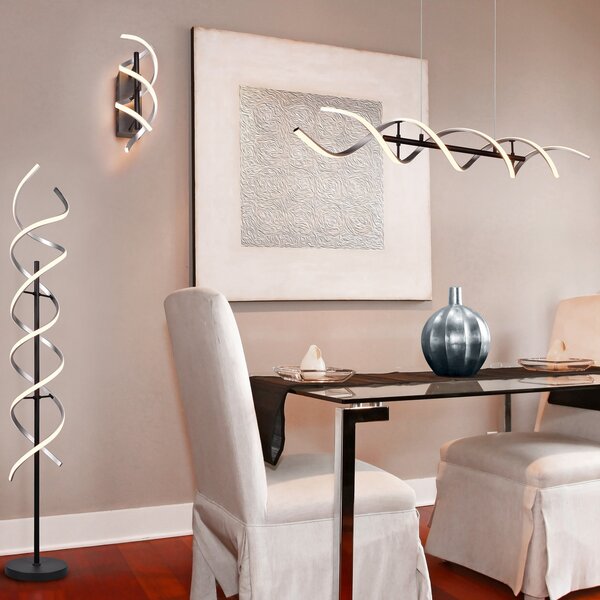 Trio Lighting Aplică LED Sequence, dimabil, CCT, aluminiu, reglabil, Metalic, Camera de zi / sufragerie, Metal, Modern
