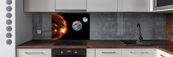 Panou sticlă bucătărie Sistem solar