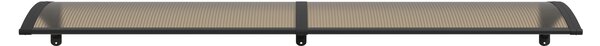 Copertină PREMIUM de ușă 200x80cm / marchiză / adăpost / acoperiș - brațe negre - placă 6mm întreagă bronz