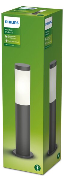 Philips Utrecht Lampă cu soclu E27 antracit, reglabil, Negru, Metal
