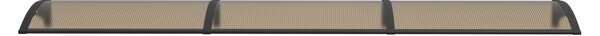 Copertină PREMIUM de ușă 360x80cm / marchiză / adăpost / acoperiș - brațe negre - placă 6mm întreagă bronz