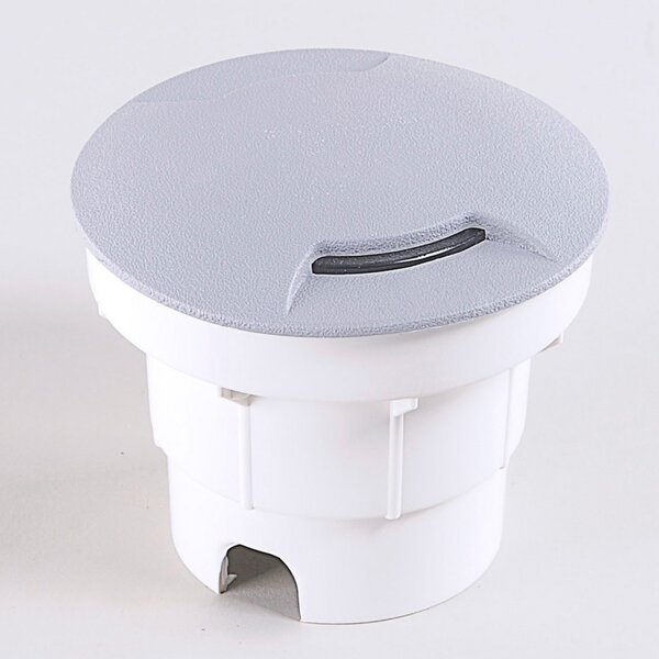 Fumagalli Lampă LED de încastrare în pardoseală Ceci 120-2L gri CCT, Gri, Plastic, Modern, Corpuri de iluminat încastrate rotunde