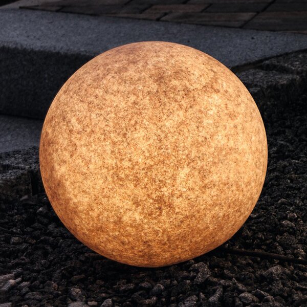 Heitronic Glob decorativ luminos Mundan, 30 cm, terracotta, Portocaliu, Plastic, Modern