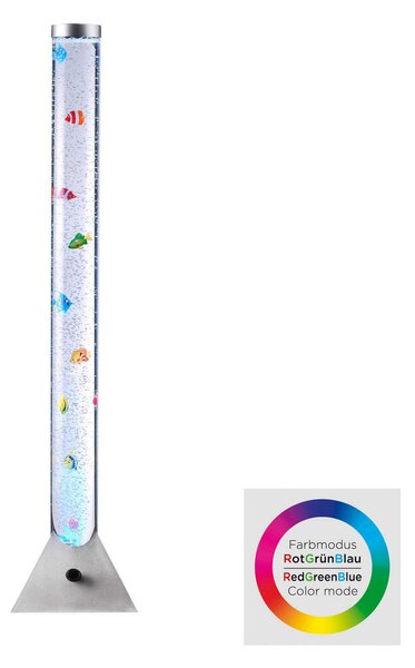 JUST LIGHT. GmbH Ava coloană de apă cu LED-uri și pești, 120cm, Transparent, Camera de zi / sufragerie, Plastic, Modern