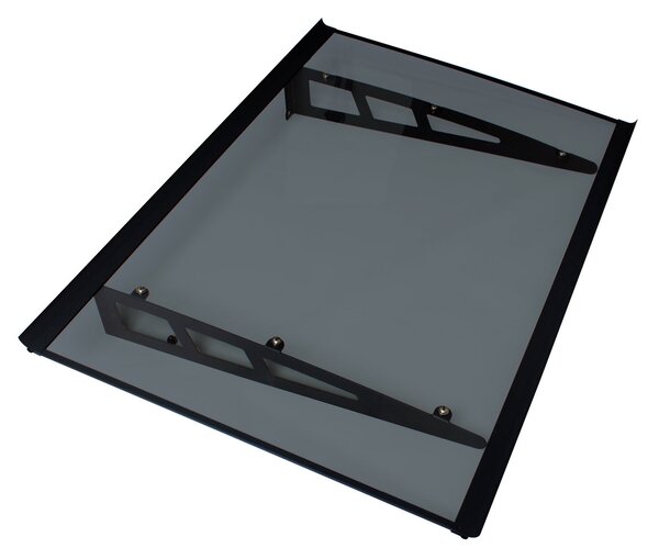 MAPROFI Copertină VIVIEN PRO Alu+Plexiglas de ușă 120x80cm marchiză adăpost acoperiș negru-antracit