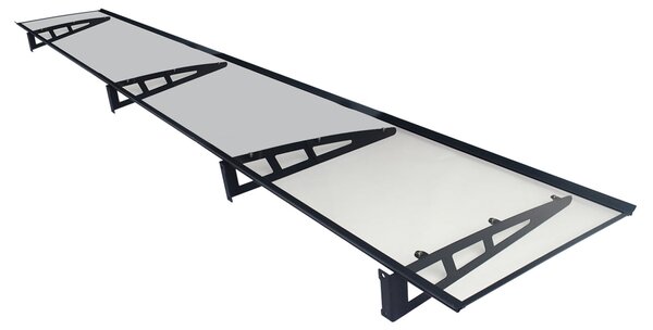MAPROFI Copertină VIVIEN PRO Alu+Plexiglas de ușă 270x80cm marchiză adăpost acoperiș negru-transparent