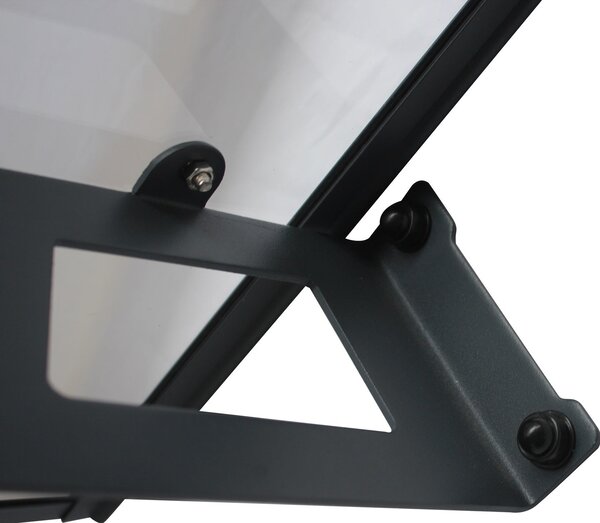 MAPROFI Copertină VIVIEN PRO Alu+Plexiglas de ușă 270x80cm marchiză adăpost acoperiș negru-transparent