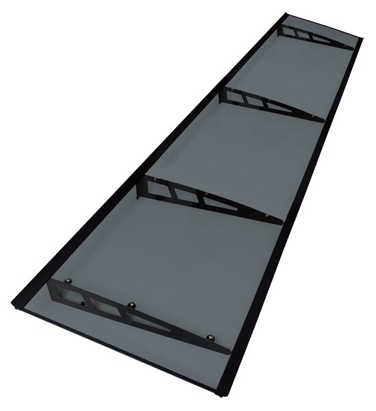 MAPROFI Copertină VIVIEN PRO Alu+Plexiglas de ușă 270x80cm marchiză adăpost acoperiș negru-antracit