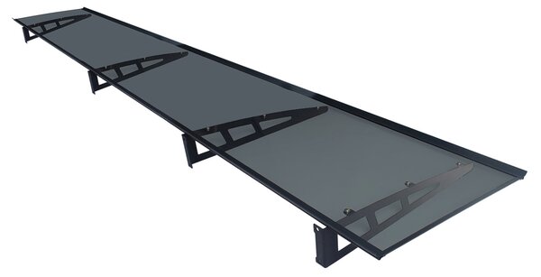 MAPROFI Copertină VIVIEN PRO Alu+Plexiglas de ușă 270x80cm marchiză adăpost acoperiș negru-antracit