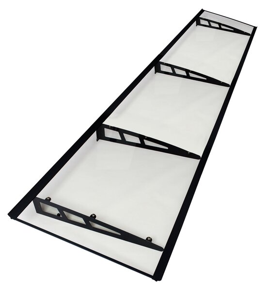 MAPROFI Copertină VIVIEN PRO Alu+Plexiglas de ușă 270x80cm marchiză adăpost acoperiș negru-transparent