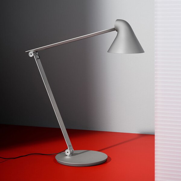 Louis Poulsen NJP lampă masă picior 3.000K gri des, reglabil, Gri, Camera de zi / sufragerie, Metal, Design