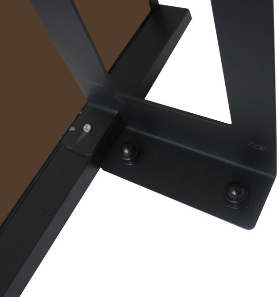 Copertină JAN PRO Otel+Plexiglas de ușă 140x100cm marchiză adăpost acoperiș negru-bronz