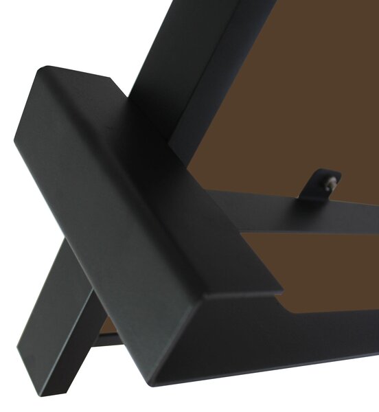 Copertină JAN PRO Otel+Plexiglas de ușă 140x100cm marchiză adăpost acoperiș negru-bronz