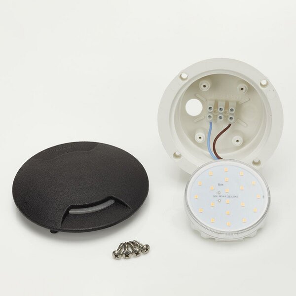 Fumagalli Lampă LED de pardoseală încastrabilă Ceci 120-2L, negru CCT, Negru, Plastic, Modern, Corpuri de iluminat încastrate rotunde