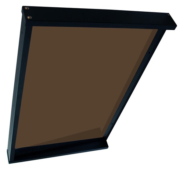 Copertină GIMI PRO Otel+Plexiglas de ușă 115x80cm marchiză adăpost acoperiș negru-bronz