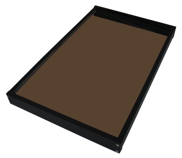 Copertină GIMI PRO Otel+Plexiglas de ușă 115x80cm marchiză adăpost acoperiș negru-bronz