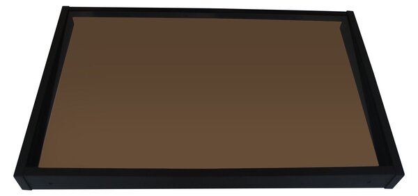 Copertină GIMI PRO Otel+Plexiglas de ușă 115x80cm marchiză adăpost acoperiș negru-bronz