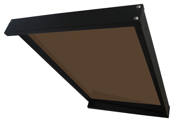 Copertină GIMI PRO Otel+Plexiglas de ușă 115x80cm marchiză adăpost acoperiș negru-bronz