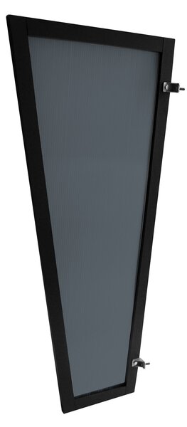 Copertină FLUX PRO Alu + Policarbonat de ușă 130x53x30cm marchiză adăpost acoperiș negru-antracit