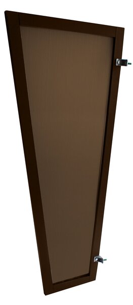 Copertină FLUX PRO Alu + Policarbonat de ușă 130x53x30cm marchiză adăpost acoperiș maro-bronz