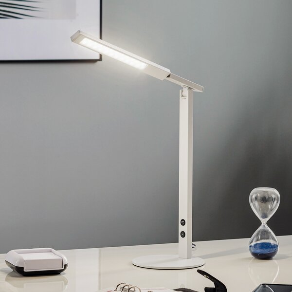 Fabas Luce Lampa de birou LED Ideal cu dimabil, alb, reglabil, Alb, Studiu / Birou, Metal, Modern