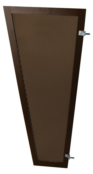 Copertină FLUX PRO Alu + Policarbonat de ușă 130x53x30cm marchiză adăpost acoperiș maro-bronz