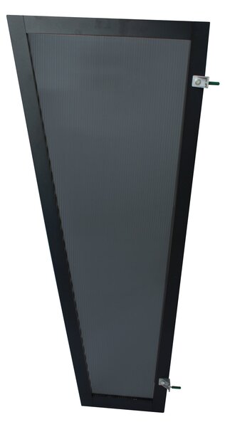 Copertină FLUX PRO Alu + Policarbonat de ușă 130x53x30cm marchiză adăpost acoperiș negru-antracit