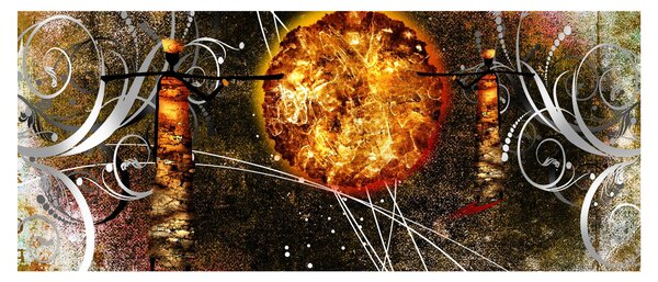 Tablou cu pictură epochală străveche (120x50 cm)