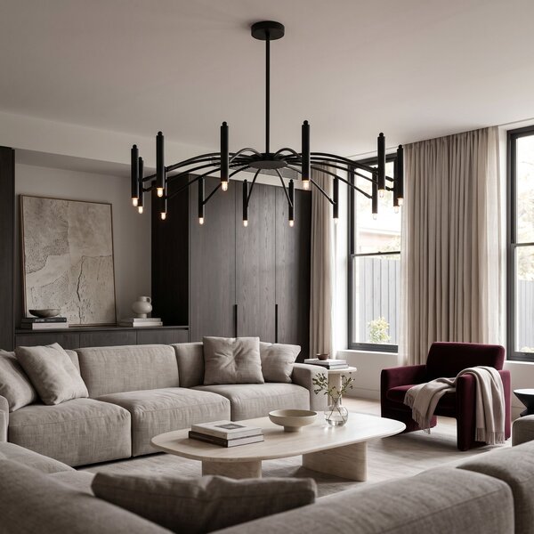 Lampa APP1196-15CP Black