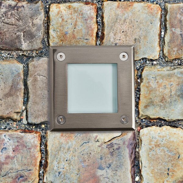 FARO BARCELONA Moderne lampă LED de sol LED-18, IP67, Gri, Metal, Modern, Luminile încastrate unghiulare