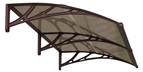 Copertină ECO de ușă 200x60cm marchiză adăposta coperiș maro-bronz
