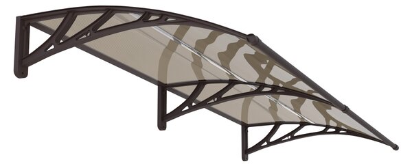 Copertină ECO de ușă 200x60cm marchiză adăposta coperiș maro-bronz