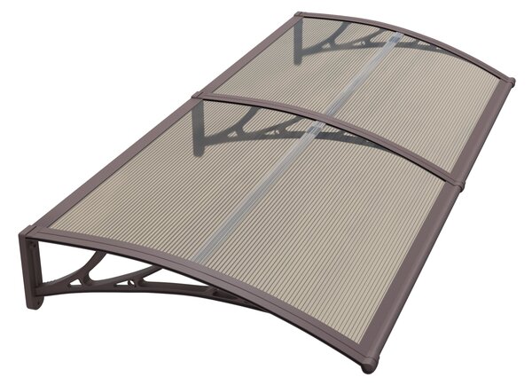 Copertină ECO de ușă 200x60cm marchiză adăposta coperiș maro-bronz