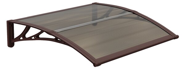 Copertină ECO de ușă 80x80cm marchiză adăpost acoperiș maro-bronz
