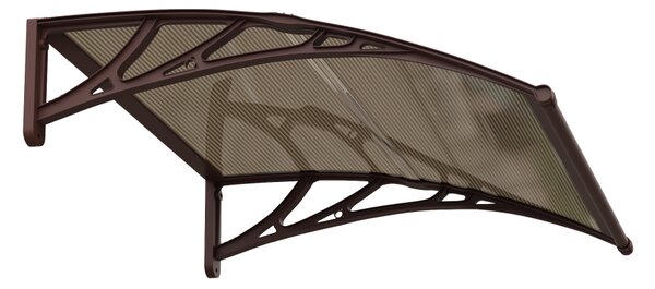 Copertină ECO de ușă 80x80cm marchiză adăpost acoperiș maro-bronz