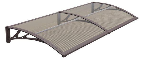 Copertină ECO de ușă 200x60cm marchiză adăposta coperiș maro-bronz