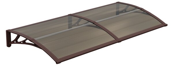 Copertină ECO de ușă 200x60cm marchiză adăposta coperiș maro-bronz