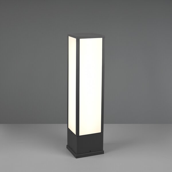 Trio Lighting Lampă cu soclu Fuerte LED, antracit, aluminiu, IP54, Negru, Metal, Modern