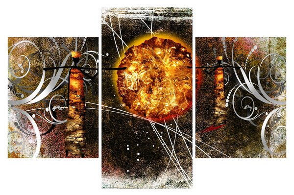 Tablou cu pictură epochală străveche (90x60 cm)