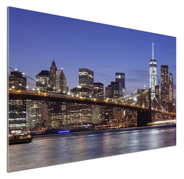 Sticlă pentru bucătărie Manhattan pe timp de noapte